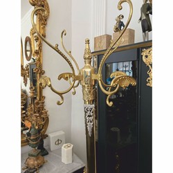Casa Padrino perchero barroco de lujo oro / plata A. 180 cm - Hecho en Italia