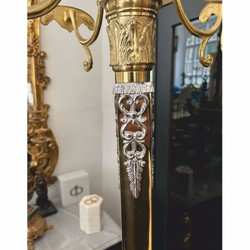 Casa Padrino perchero barroco de lujo oro / plata A. 180 cm - Hecho en Italia
