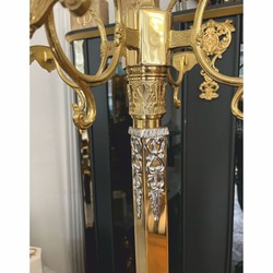 Casa Padrino perchero barroco de lujo oro / plata A. 180 cm - Hecho en Italia