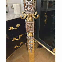 Casa Padrino perchero barroco de lujo oro / plata A. 180 cm - Hecho en Italia