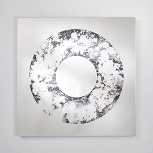 Casa Padrino miroir mural de luxe noir / argent 100 cm - Intérieur de luxe