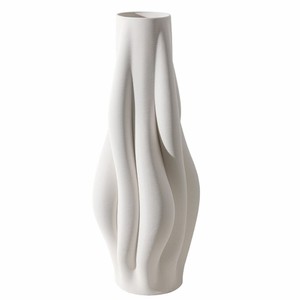 Casa Padrino Luxury Vase White H. 75 cm - Ceramic Flower Vase - Decorative Accessories