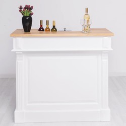 Casa Padrino country style bar counter white / natural 120 cm - Solid bar furniture Casa Padrino country style bar counter white / natural 120 cm - Solid bar furniture