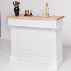 Casa Padrino country style bar counter white / natural 120 cm - Solid bar furniture Casa Padrino country style bar counter white / natural 120 cm - Solid bar furniture