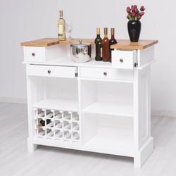 Casa Padrino country style bar counter white / natural 120 cm - Solid bar furniture Casa Padrino country style bar counter white / natural 120 cm - Solid bar furniture