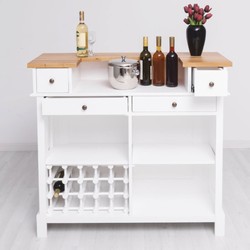 Casa Padrino country style bar counter white / natural 120 cm - Solid bar furniture Casa Padrino country style bar counter white / natural 120 cm - Solid bar furniture