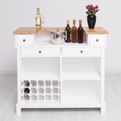 Casa Padrino country style bar counter white / natural 120 cm - Solid bar furniture Casa Padrino country style bar counter white / natural 120 cm - Solid bar furniture