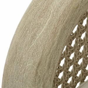 Casa Padrino Luxus Teakholz Garten Sofa Sandfarben / Beige 194 cm - Garten Möbel