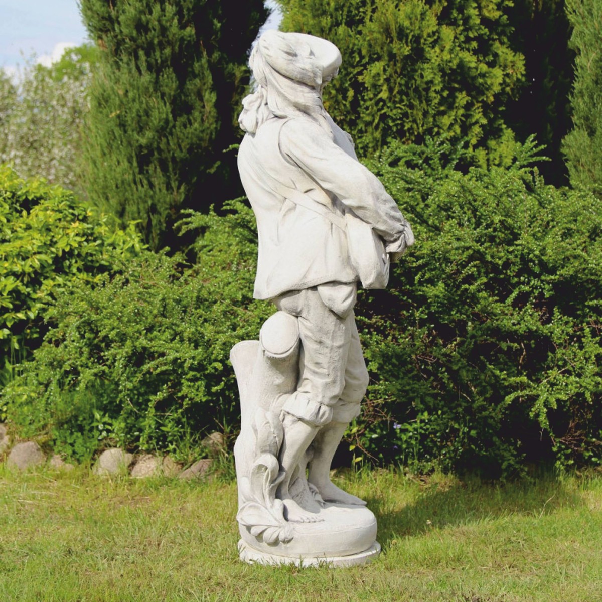 Jugendstil Garten Terrassen Deko Skulptur Mann Grau Jugendstil Garten Terrassen Deko Skulptur Mann Grau
