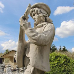 Casa Padrino sculpture décorative en pierre de jardin Art Nouveau homme gris H. 185 cm Casa Padrino sculpture décorative en pierre de jardin Art Nouveau homme gris H. 185 cm