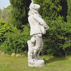 Casa Padrino sculpture décorative en pierre de jardin Art Nouveau homme gris H. 185 cm Casa Padrino sculpture décorative en pierre de jardin Art Nouveau homme gris H. 185 cm
