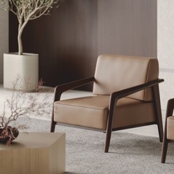 Casa Padrino Luxury Hotel & Living Room Faux Leather Armchair Brown / Dark Brown - Luxury Furniture