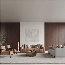 Casa Padrino Luxury Hotel & Living Room Faux Leather Armchair Brown / Dark Brown - Luxury Furniture