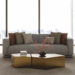 Casa Padrino sofá de lujo gris 225 cm - Muebles para hoteles y salones