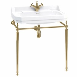 Casa Padrino mobile lavabo Art Nouveau di lusso bianco / oro 80 x 51 x A. 90 cm - Mobili da bagno