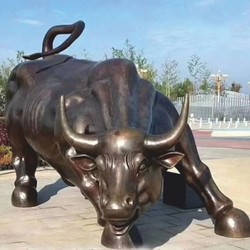 Casa Padrino sculpture décorative en bronze XXL taureau 240 cm - Figurine de jardin grandeur nature