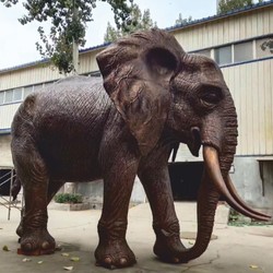 Casa Padrino XXL Bronze Decorative Sculpture Elephant H. 200 cm - Life Size Garden Figure