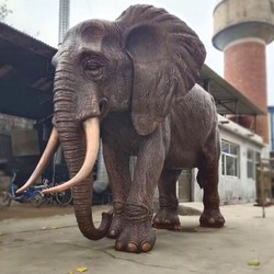 Casa Padrino XXL Bronze Decorative Sculpture Elephant H. 200 cm - Life Size Garden Figure