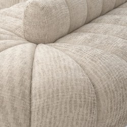 Gebogenes Luxus Wohnzimmer Hotel Büro Sofa Beige Schwarz