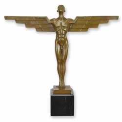 Casa Padrino Art Deco Bronze Sculpture H. 43.7 cm - Living Room & Desk Decoration