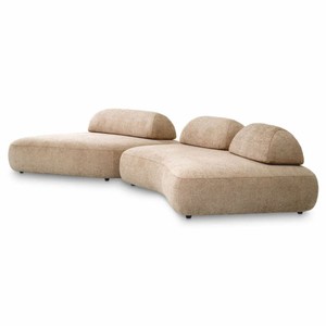 Modulares Luxus Wohnzimmer Hotel Sofa Sandfarben Schwarz