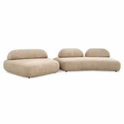 Modulares Luxus Wohnzimmer Hotel Sofa Sandfarben Schwarz