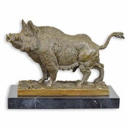 Luxus Deko Bronze Skulptur Figur Wildschwein