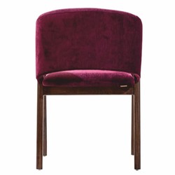 Casa Padrino sedia da pranzo di lusso in velluto con braccioli viola / marrone - Mobili per sala da pranzo