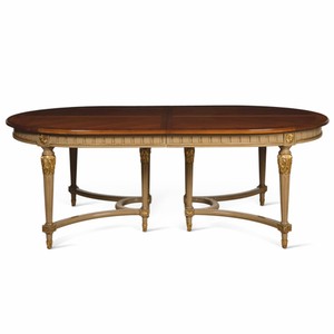 Casa Padrino mesa de comedor barroco de lujo marrón / gris / oro 220-340 cm - Muebles barrocos - Hecho en Italia