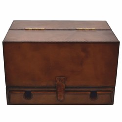 Casa Padrino Luxury Desk Organizer Box Brown H. 43 cm - Desk Accessories