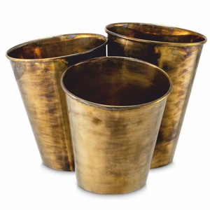 Casa Padrino luxury 3-piece wine cooler vintage brass - Champagne cooler - Hotel accessories