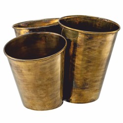Casa Padrino luxury 3-piece wine cooler vintage brass - Champagne cooler - Hotel accessories