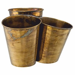 Casa Padrino luxury 3-piece wine cooler vintage brass - Champagne cooler - Hotel accessories