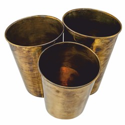 Casa Padrino luxury 3-piece wine cooler vintage brass - Champagne cooler - Hotel accessories