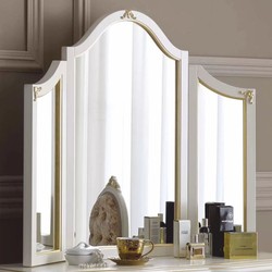 Luxus Barock Konsole mit Spiegel Weiß Gold