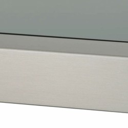 Casa Padrino armario de estantería con estantes de vidrio plata / negro / gris A. 240,5 cm - Muebles de lujo