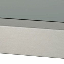 Casa Padrino armario de estantería con 5 estantes de vidrio plata / negro / gris A. 240,5 cm - Muebles de lujo