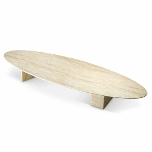 Casa Padrino Luxus Garten Couchtisch Beige 240 cm - Hotel & Garten Möbel
