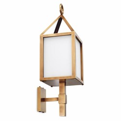 Casa Padrino applique murale d'extérieur de luxe laiton antique / blanc H. 86 cm - éclairage extérieur de luxe
