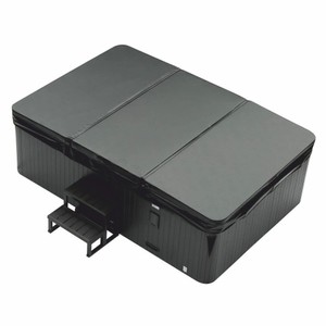 Casa Padrino Luxus Outdoor Jacuzzi Weiß / Schwarz 320 cm - Garten Whirlpool