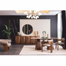 Casa Padrino buffet de luxe avec miroir marron 237 cm - Meubles de luxe