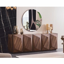 Casa Padrino buffet de luxe avec miroir marron 237 cm - Meubles de luxe