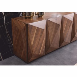 Casa Padrino buffet de luxe avec miroir marron 237 cm - Meubles de luxe