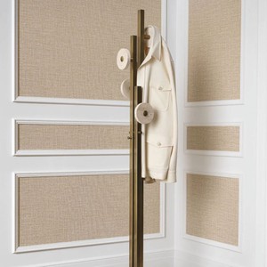 Casa Padrino Luxus Garderobenständer Vintage Messing / Beige H. 175,5 cm - Luxus Möbel
