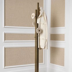 Luxus Garderobenständer Kleiderständer AVintage Messing Beige