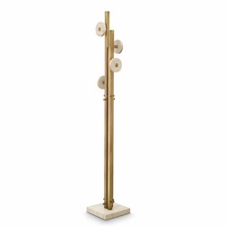 Luxus Garderobenständer Kleiderständer AVintage Messing Beige