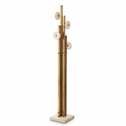 Luxus Garderobenständer Kleiderständer AVintage Messing Beige