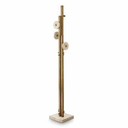 Luxus Garderobenständer Kleiderständer AVintage Messing Beige