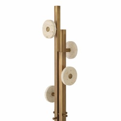 Luxus Garderobenständer Kleiderständer AVintage Messing Beige