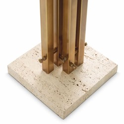 Luxus Garderobenständer Kleiderständer AVintage Messing Beige